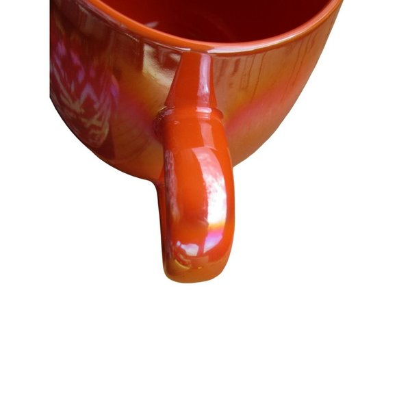 Fall For Jesus Orange Lusterware Iridescent Mug Bebe Harvest Thanksgiving NWOT - Picture 5 of 10